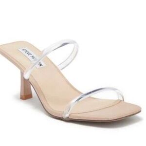 Steve Madden Square Open-Toe clear Vinyl Sandal, 
 🚁